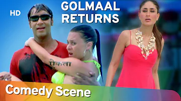 Golmaal Returns - Best Of Ajay Devgan - Kareena Kapoor - Comedy Scene - अजय देवगन हिट कॉमेडी