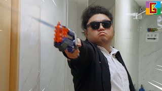 Terminator VS Nerfminator 中二病 Epic School Fight