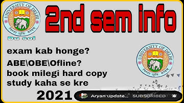 2nd sem exam \ book info |  aryan update-DU
