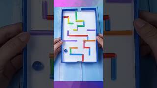 👾 DIY Marble Maze with Straws & Cardboard | Fun Handmade Game #shorts