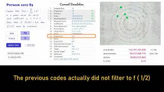 Putnam 2017 B3 No f 1 2 is equal to 6 5 not 3 2 so it is rational