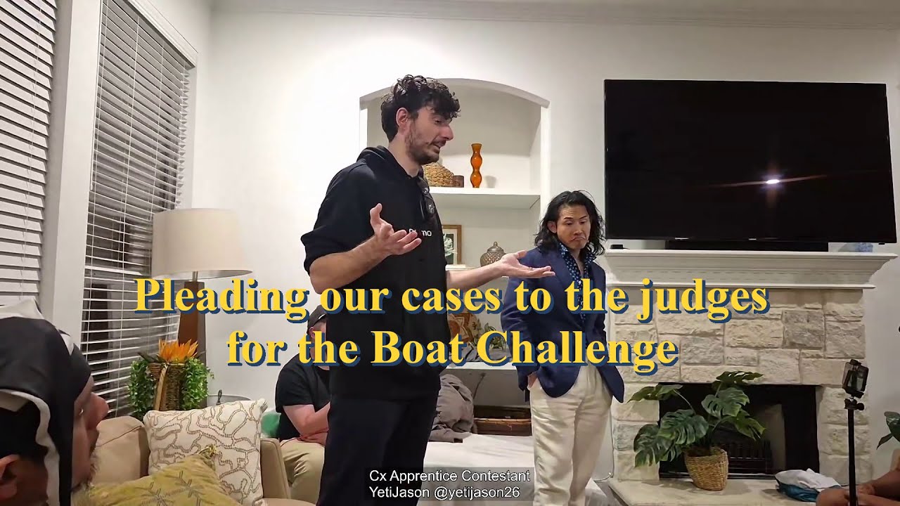 Cx Apprentice - Boat Challenge Pt 1 - Teams present their cases to gain the Viewer's Choice vote!