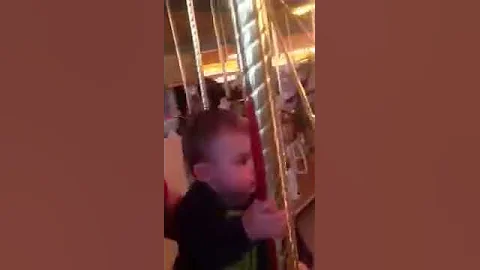 Matthew on merry go round.