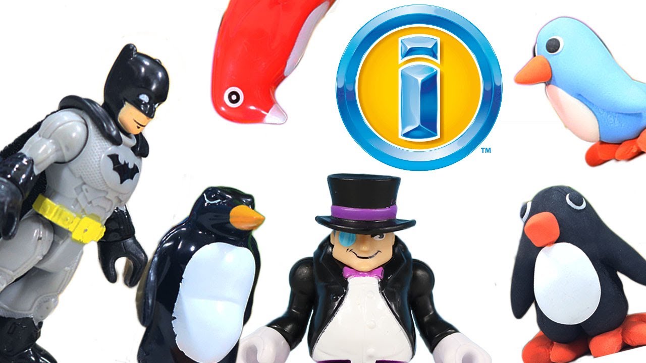 kids anka Imaginext Batman Help the Penguin & 8 Wheeler Truck stop the Penguin Army!