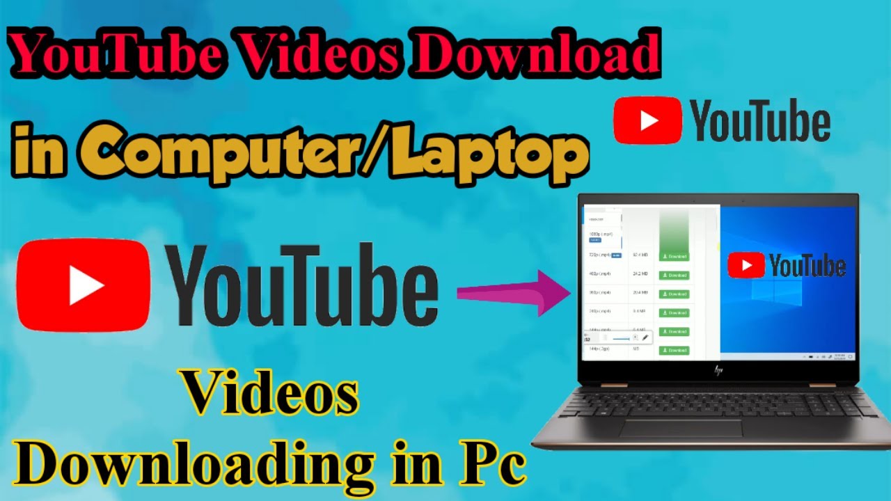 How to download YouTube videos in PC/laptop | laptop me youtube se ...