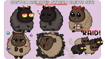 [VGEN COMM] Custom Animated Stream Alerts Showcase | @amYanni