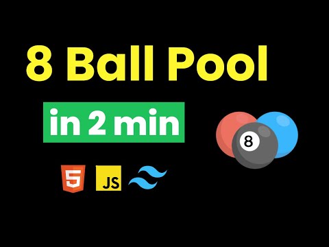 I Built an 8 Ball Pool Game in 2 Min Using Only JavaScript (No Canvas!) 🎱