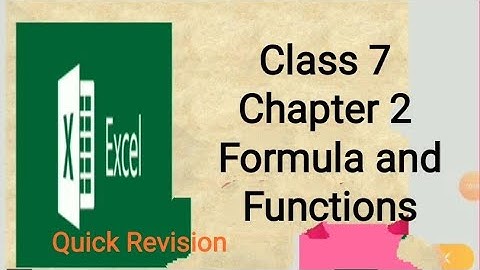 Class 7 Computer | Chapter 2 | Formula and Function | Full chapter | #dpms #IT