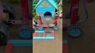 🚧 Mini Cement Pillar Making Machine | DIY Mini Construction Toy Working #shorts #youtubeshorts