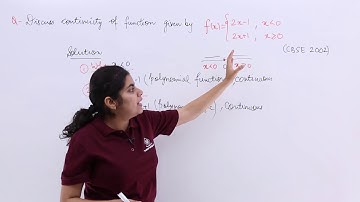 Class 12th – Miscellaneous Problem 2 on Continuity | Tutorials Point