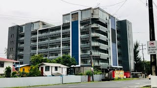 This new apartment building is still standing after the fire