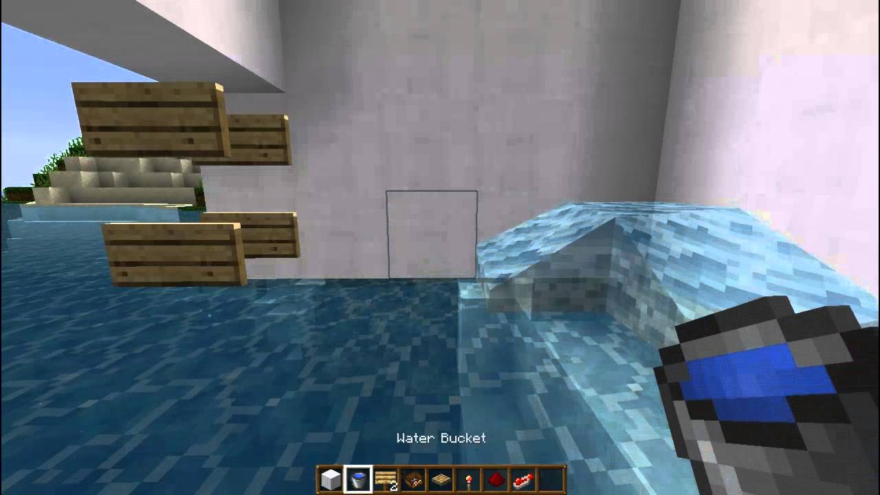 Water Minecraft Ramp Minecraft water mini games - Water elevator - YouTube