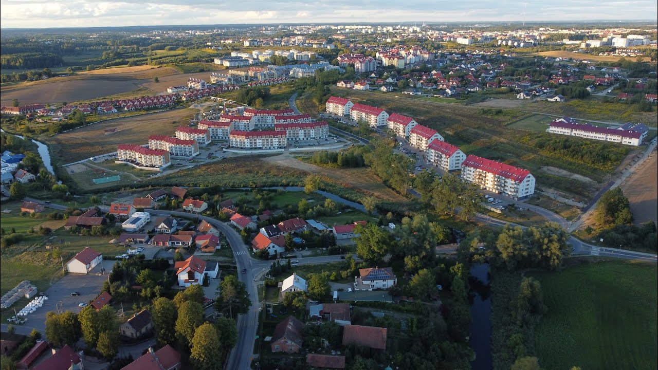 Warmia i Mazury widziane z góry: Olsztyn wchodzi do Bartąga [4K]