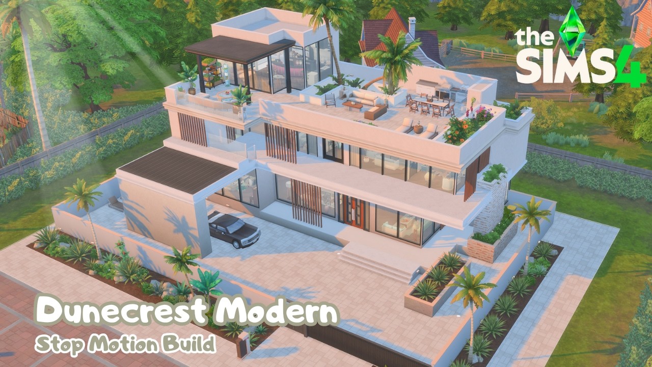 The Sims 4 House | Stop Motion | Dunecrest Modern | No CC