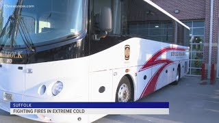 Suffolk firefighters prepare for unique challenges caused by freezing temperatures