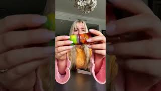 Fruit Roll Up and Ice Cream ASMR 😋 #shorts #icecream #fruitrollup #asmr #shortsfeed #shortsvideo