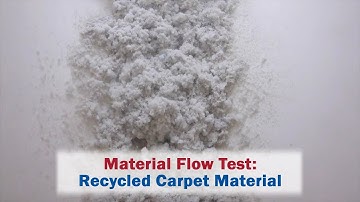 Recycled Carpet Materials | Bin Hopper Material Activation System | Material Flow Test