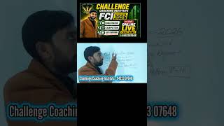 FCI Notification 2026 Grade 3 Notification @ Challenge Coaching institute Online Live classes