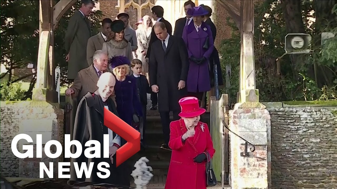 Royal Family leaves Christmas church service