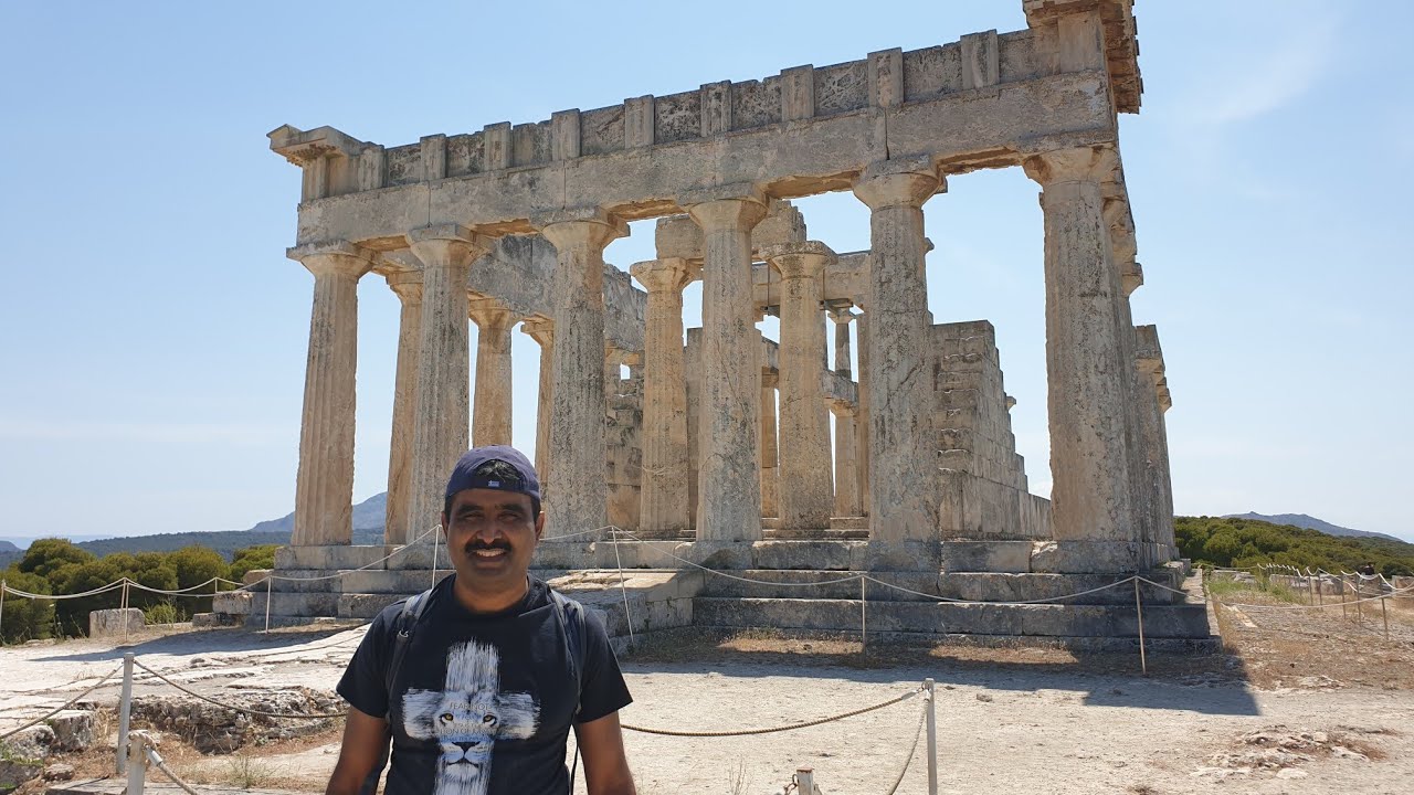 Ancient Temple of Aphaia Aegina Island |2500 years ago was built |Greece |یونان