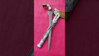Keris Bugisan-Melayu.. Pamor "Sure"..Bilah Sapukal..Panjang bilah 37 cm.. Aks. Kdr. Perak + Alpaka..