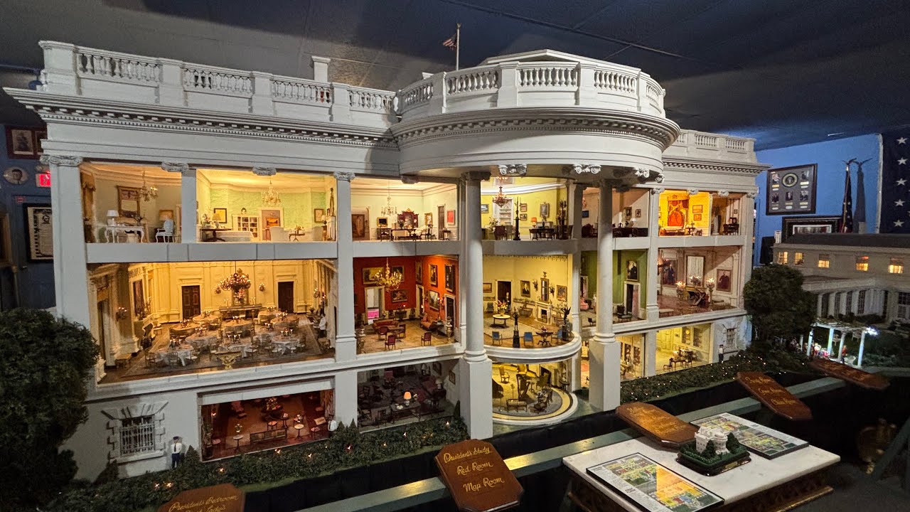 Insane Replica White House with Detailed Rooms and Oval Office 