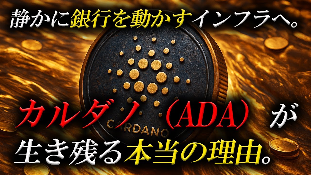 カルダノ（ADA）が生き残る本当の理由。静かに銀行を動かすインフラへ。 - YouTube