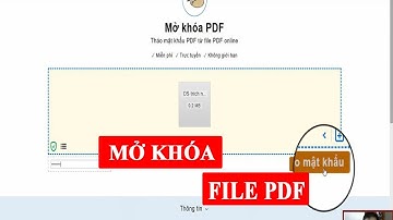 Cách mở khóa file PDF