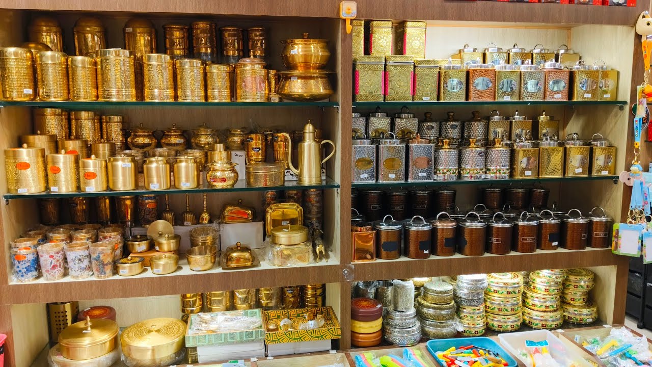 Different Types Brass Kitchenware Collection's 😍🫴 Ghee Pot , Mini Masala Box ,Storage container 