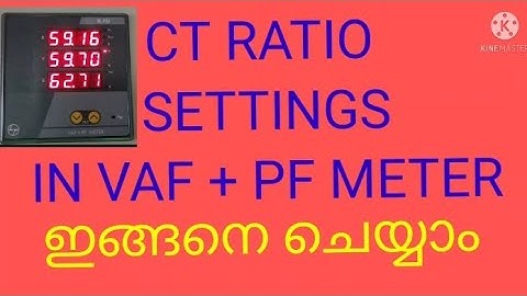 🛑 VAF + PF meter L&T WL 4110 CT ratio settings Malayalam