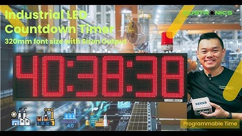 Industrial LED Countdown Timer Display | Large Format | Weatherproof Timer with Siren & Power Backup