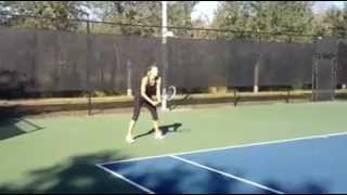 SHARAPOVA...Here's a little clip from today's practice....