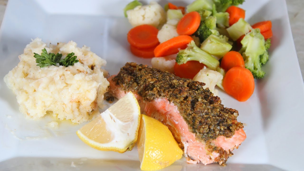 HOW TO MAKE HERB CRUSTED SALMON YouTube