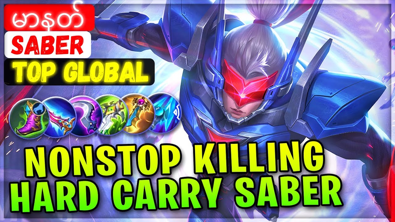 Nonstop Killing Hard Carry Saber [ Top Global Saber ] မာနတ် - Mobile