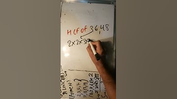 HCF of 36 and 48  #shortvideo #LCMandHCF #HCFof #mathematics