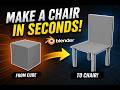 Make a Chair in SECONDS in Blender