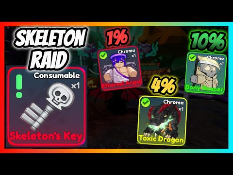 New Skeleton Raid Run AND How To Get New Reaper, Angel and Dragon Chromas | Elemental Dungeons
