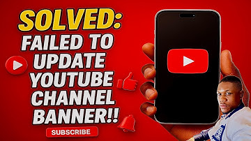SOLVED: Failed To Update Channel Banner. Try Again. YouTube Banner Upload Problem Fixed.