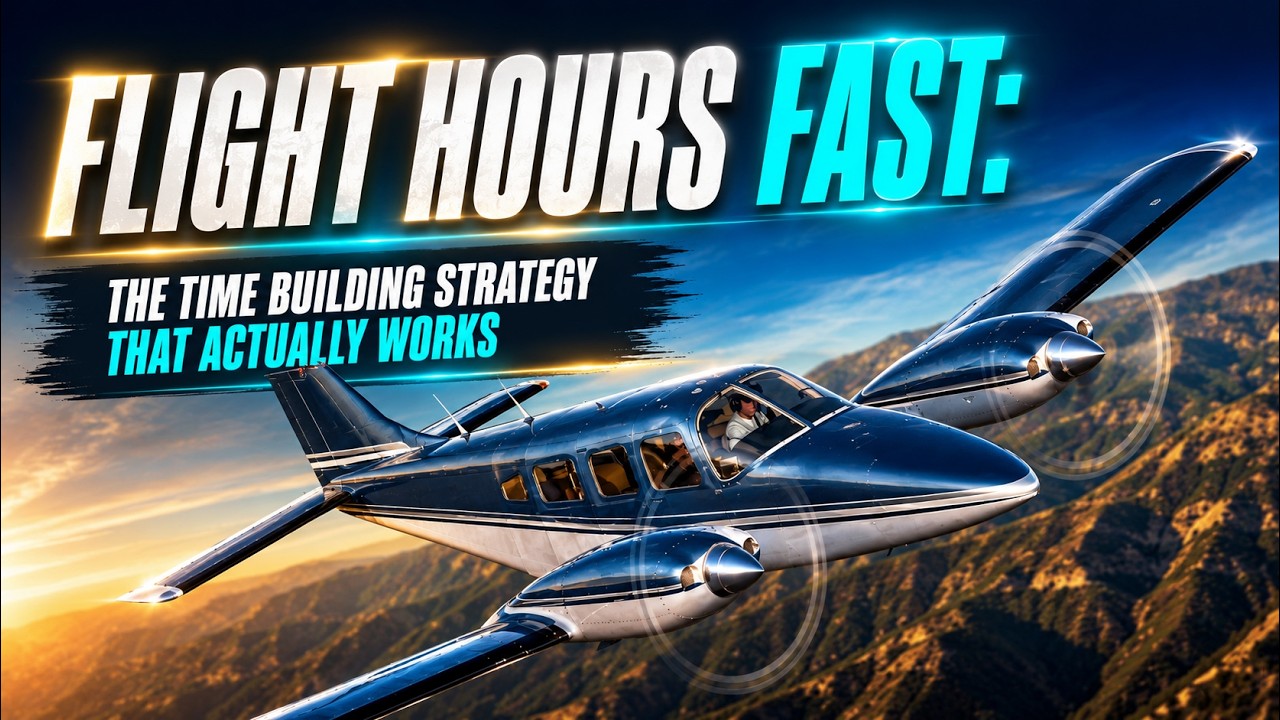 EnvySky twin-engine aircraft in flight during a time building hour accumulation strategy.