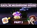 Part 2 - Mushroom house HDRI lighting & color #blender3d #blendertutorials #creativeblender