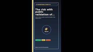 The risk with public validation of... #Shorts