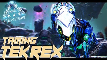 TAMING A TEK REX In The LUNAR BIOME!! - Ark Genesis [#8]
