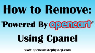 How To Remove or Change 'Powered By Opencart'