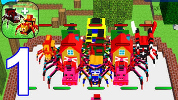 Spider Train: Craft Merge - Gameplay Walkthrough Part 1 Merge Spider Train Choo Choo (Android)