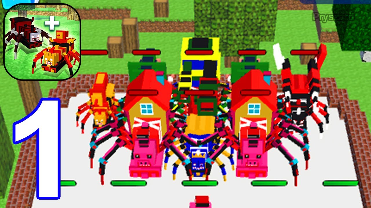 Spider Train: Craft Merge - Gameplay Walkthrough Part 1 Merge Spider Train Choo Choo (Android)