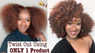 DEFINED Twist Out On Dry Stretched Natural Hair Using ONE Product