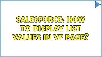 Salesforce: How to display List values in VF Page? (2 Solutions!!)