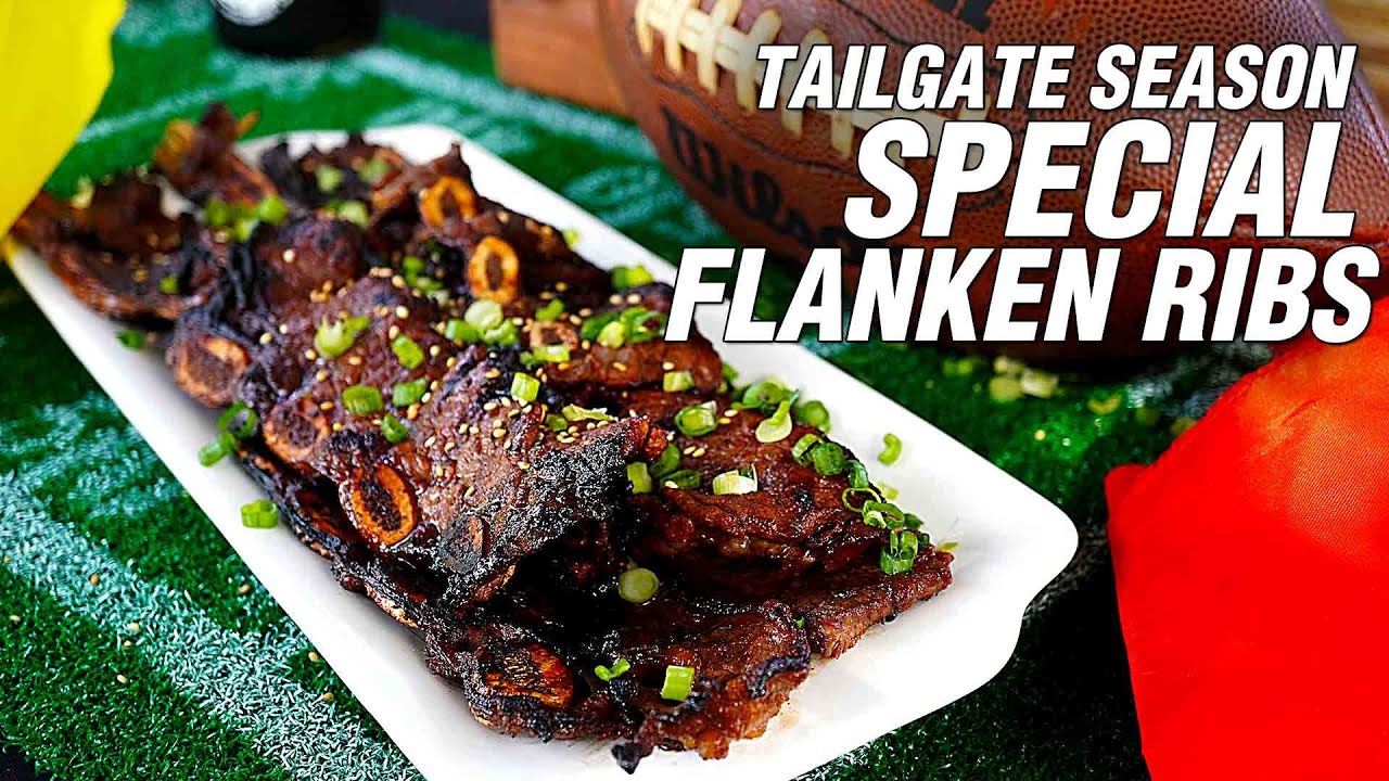 Korean Flanken Ribs Recipe Big Green Egg Tailgating Food YouTube