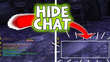 Hide Chat in WOW