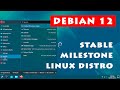 Debian 12 milestone linux distro